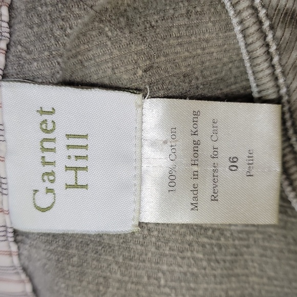 Garnet Hill Corduroy Cropped Trousers - Picture 7 of 8